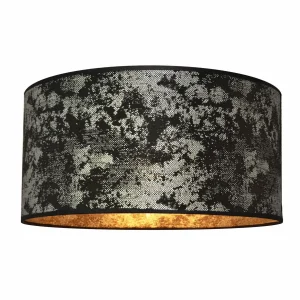 Cheap HELAM Abat-jour Abba E27 Ø40/hauteur 20 cm noir/argenté