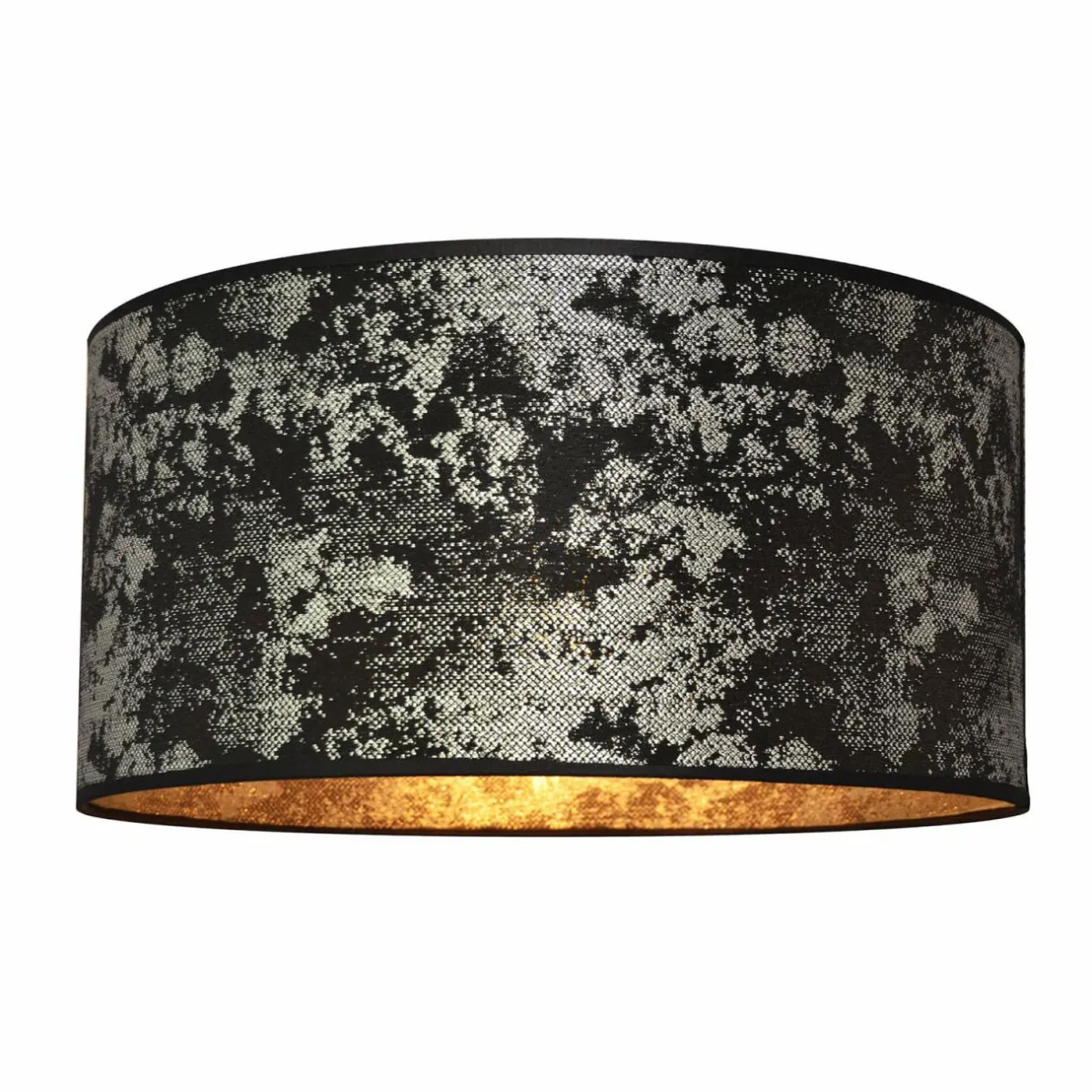 abatjour_abba_e_hauteur_cm_noirargent_1.webp Cheap HELAM Abat-jour Abba E27 Ø40/hauteur 20 cm noir/argenté