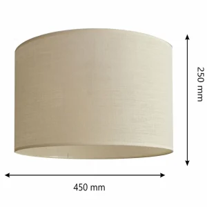 Outlet HELAM Abat-jour Alba, Ø 45 cm, E27, écru