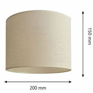 Best Sale HELAM Abat-jour Alba, Ø 20 cm, E27, écru