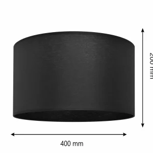 Store HELAM Abat-jour Alba, Ø 40 cm, E27, noir