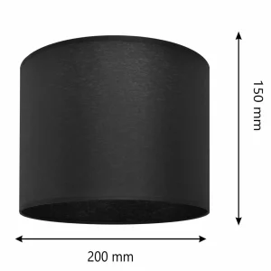 Store HELAM Abat-jour Alba, Ø 20 cm, E27, noir