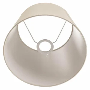 Outlet Duolla Abat-jour Cone hauteur 18 cm, chintz écru/blanc