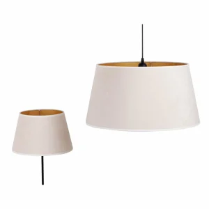 Store Duolla Abat-jour Cone hauteur 25,5 cm, écru/doré