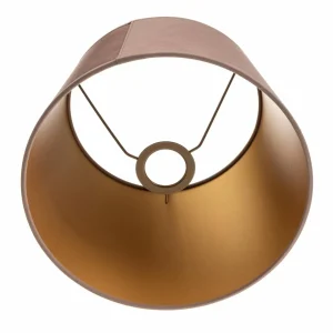 Outlet Duolla Abat-jour Cone hauteur 18 cm, rose/doré