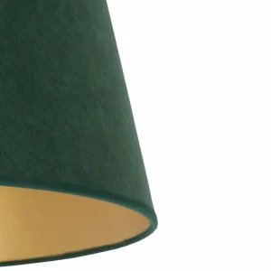 Shop Duolla Abat-jour Cone hauteur 18 cm, vert foncé/doré