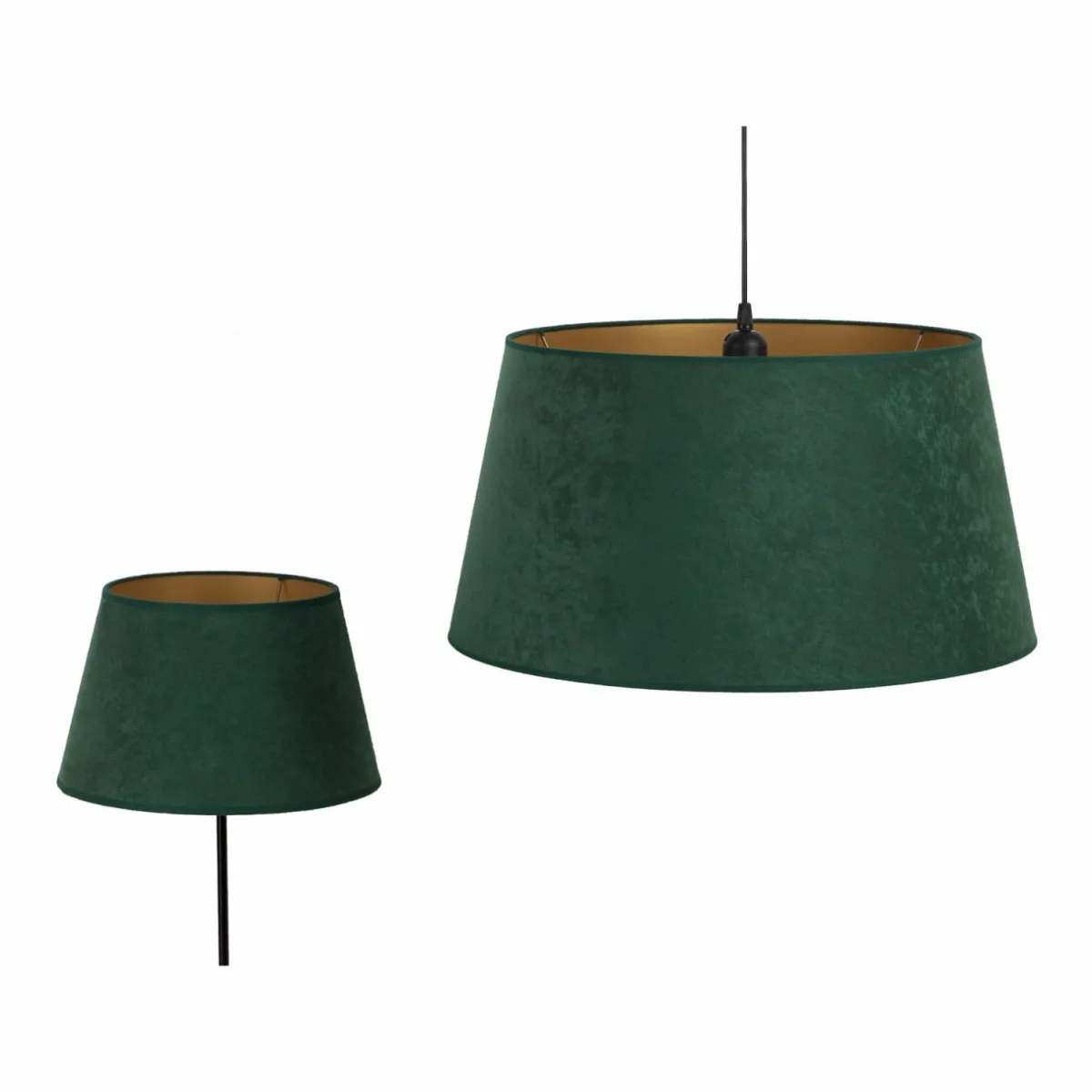 abatjour_cone_hauteur_cm_vert_foncdor_2-1.webp Shop Duolla Abat-jour Cone hauteur 18 cm, vert foncé/doré