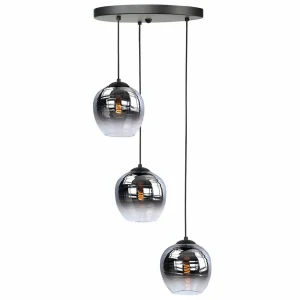 Fashion HighLight Abat-jour Fantasy Apple, gris fumé, Ø 22 cm, verre