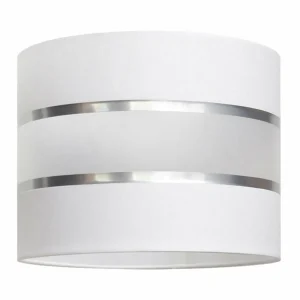 Outlet HELAM Abat-jour Helen, Ø 20 cm, E27, blanc/argenté