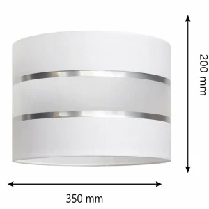 New HELAM Abat-jour Helen, Ø 35 cm, E27, blanc/argenté