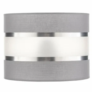 Clearance HELAM Abat-jour Helen, Ø 20 cm, E27, gris/argenté