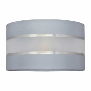 Best HELAM Abat-jour Helen, Ø 35 cm, E27, gris/argenté