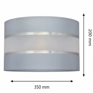 Best HELAM Abat-jour Helen, Ø 35 cm, E27, gris/argenté