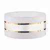 Clearance HELAM Abat-jour Helen E27 Ø40/hauteur 20 cm blanc/doré