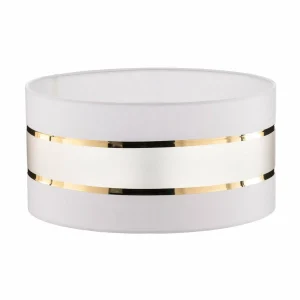 Clearance HELAM Abat-jour Helen E27 Ø40/hauteur 20 cm blanc/doré