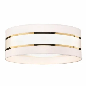 Hot HELAM Abat-jour Helen E27 Ø40/hauteur 15 cm blanc/doré