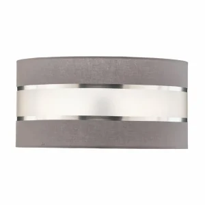 Best Sale HELAM Abat-jour Helen E27 Ø40/hauteur 20 cm gris/argenté