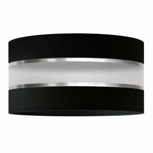 Clearance HELAM Abat-jour Helen E27 Ø40/hauteur 20 cm noir/argenté