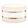 Best Sale HELAM Abat-jour Helen E27 Ø25/H20 cm blanc/argenté