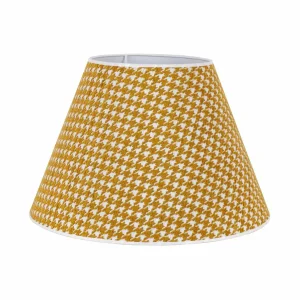Cheap Duolla Abat-jour Sofia 31 cm, pied-de-poule jaune