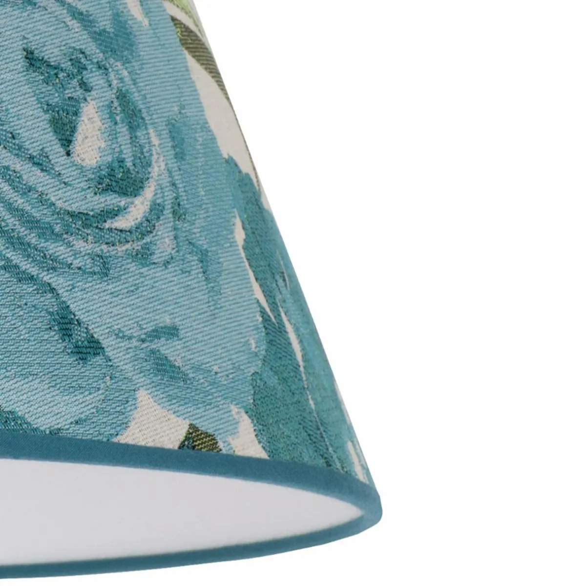 abatjour_sofia_hauteur_cm_fleurs_turquoise_1.webp Store Duolla Abat-jour Sofia hauteur 15,5 cm fleurs turquoise