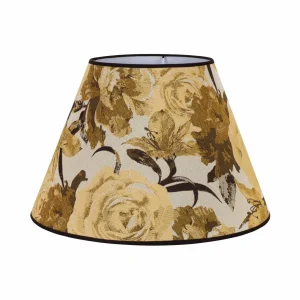 Cheap Duolla Abat-jour Sofia hauteur 31 cm, jaune fleuri