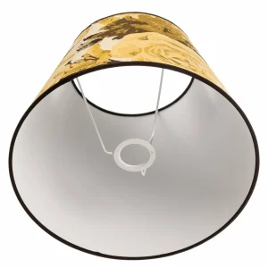 Outlet Duolla Abat-jour Sofia hauteur 26 cm, jaune fleuri