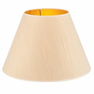 Store Duolla Abat-jour Sofia hauteur 31 cm, rayé blanc/doré