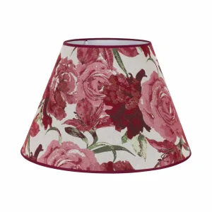 Flash Sale Duolla Abat-jour Sofia hauteur 31 cm, rouge fleuri