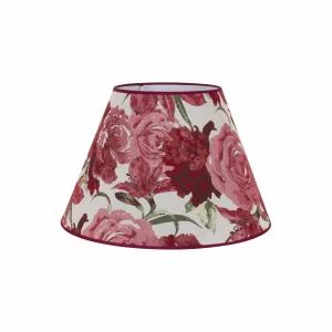 Best Sale Duolla Abat-jour Sofia hauteur 26 cm, rouge fleuri
