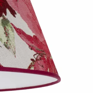 Online Duolla Abat-jour Sofia hauteur 21 cm, rouge fleuri