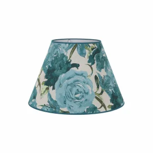 Online Duolla Abat-jour Sofia hauteur 26 cm, turquoise fleuri