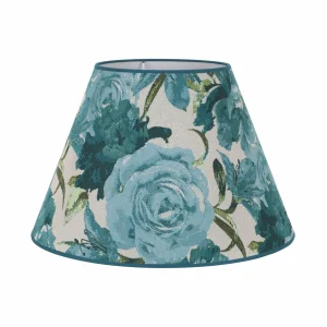 Shop Duolla Abat-jour Sofia hauteur 31 cm, turquoise fleuri