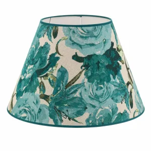 Shop Duolla Abat-jour Sofia hauteur 31 cm, turquoise fleuri