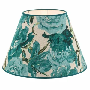 Shop Duolla Abat-jour Sofia hauteur 31 cm, turquoise fleuri