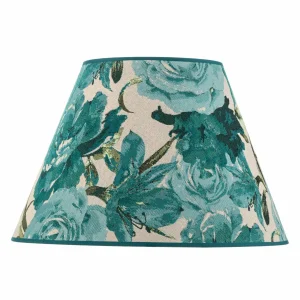 Shop Duolla Abat-jour Sofia hauteur 31 cm, turquoise fleuri