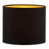 Online Luminex Abat-jour Soho, noir/or, textile, Ø 18 cm