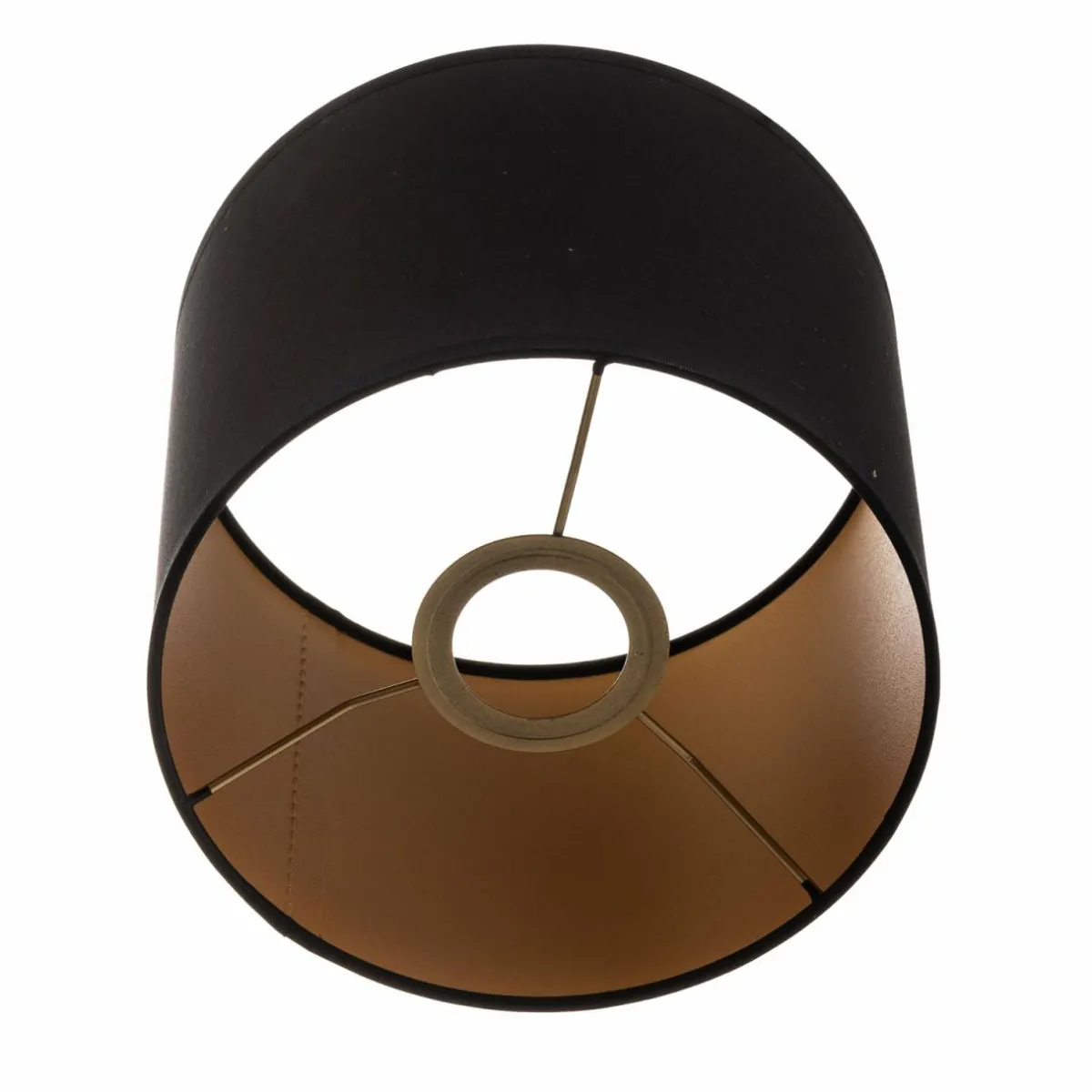 abatjour_soho_noiror_textile___cm_4.webp Online Luminex Abat-jour Soho, noir/or, textile, Ø 18 cm