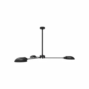 Outlet Aluminor Lautan plafonnier à 3 lampes noir