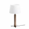 Clearance Aluminor Quatro Up lampe table chêne gris/chromée