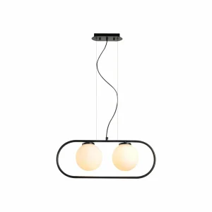 Cheap Aluminor Tacatac suspension, 2 abat-jour en verre