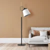 Flash Sale Aluminor Woody lampe sur pied, noire/blanche/bois