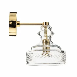 New Argon Applique Crosby avec un bel abat-jour en verre