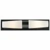Online Markslöjd Applique de salle de bain Brastad noire, 2 lampes