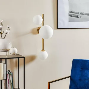 New ALDEX Applique Dione à trois lampes, dorée