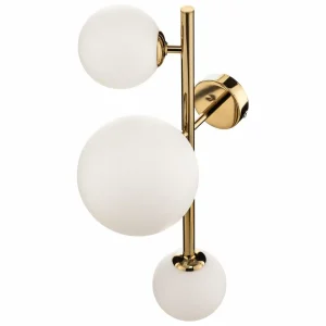 New ALDEX Applique Dione à trois lampes, dorée