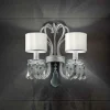 Hot Masiero Applique Galà en blanc et argenté à 2 lampes