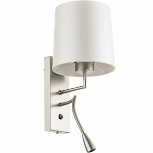 Cheap Hufnagel Applique La Havane à bras liseuse LED blanc crème
