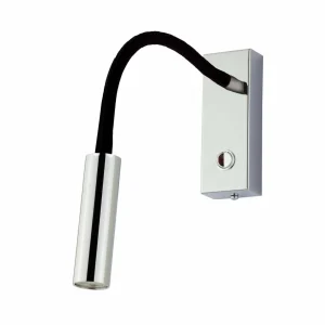 Cheap Busch Applique LED Rocco, chromée, bras flex noir