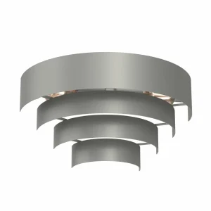 Hot Luminex Applique Levin avec abat-jour en acier, grise